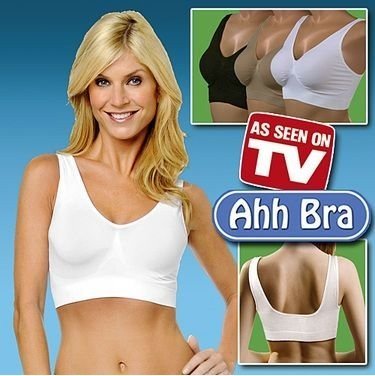 EMS Free Shipping ! Ahh Bra with Retail Box/ Microfiber Pullover Bra Body Shaper /Califorrnia Beauty/ 50pcs/lot UD-027