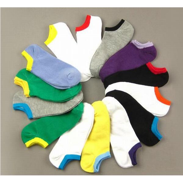 [EMS Free Shipping] Wholesale Womens Combed Cotton Sport Socks / Fashion Multi-Color Short Socks (SM-20E)