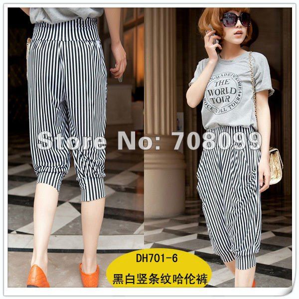 EMS Free Shipping   Wholesales  20pcs/lot  Fation Women's Elastic Shorts Trousers Harem Pants