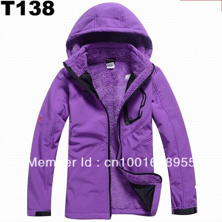 ems free shipping!women's style sports T138  moutaineering sportwear face coats winter northing outwear lady jackets hoodies.