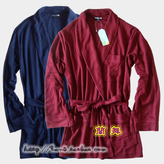 End of a single bernardi thin short design bathrobe bathrobes robe spring and autumn lovers two-color