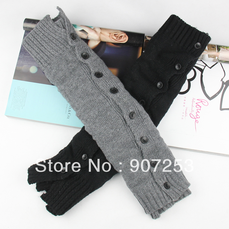 England button fashion han leg sets of wool knitting knees loose socks for woman