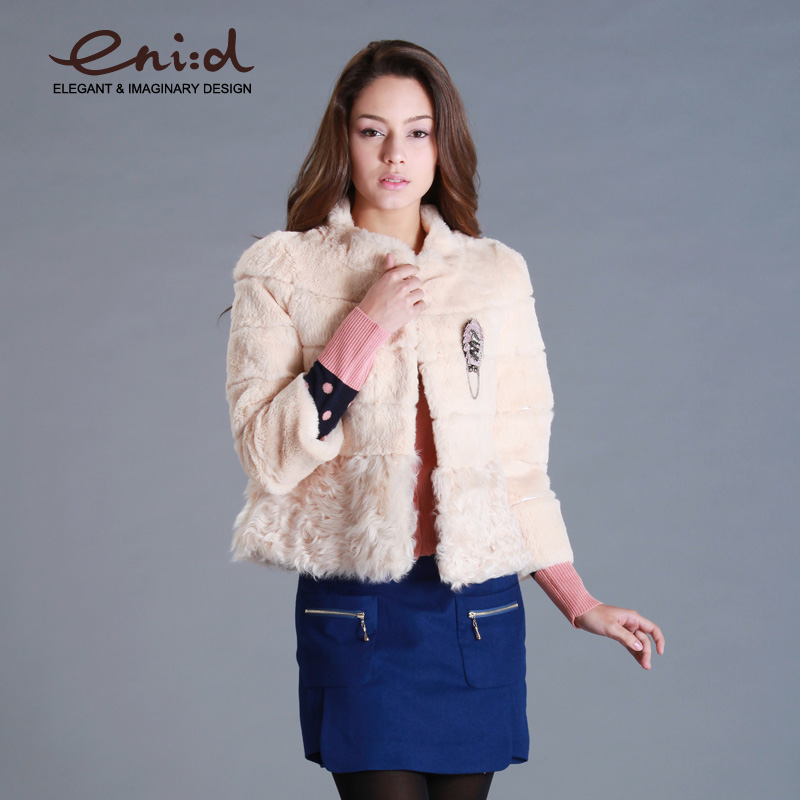 Eni : d 12 autumn and winter small sheepskin patchwork rabbit fur coat 1245202