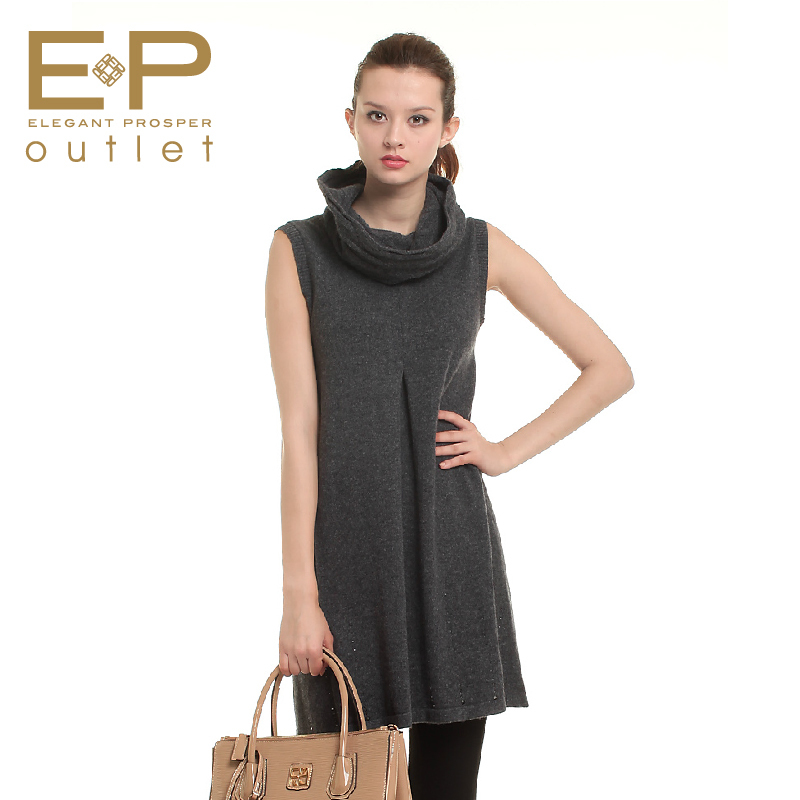 Ep women's 2012 autumn sleeveless sweater grey