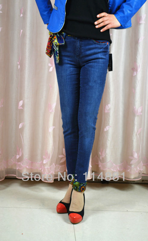 Esey Fashion Lady Pencil Jeans Women Trousers Mid Skinny Tight Pants Free Shipping 3022X 2013 New Great Discount On Sale