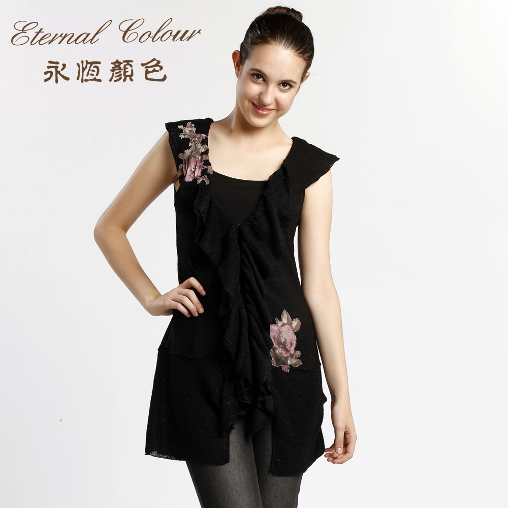 Eternal color women's spring new arrival knitted sleeveless sweater d37830