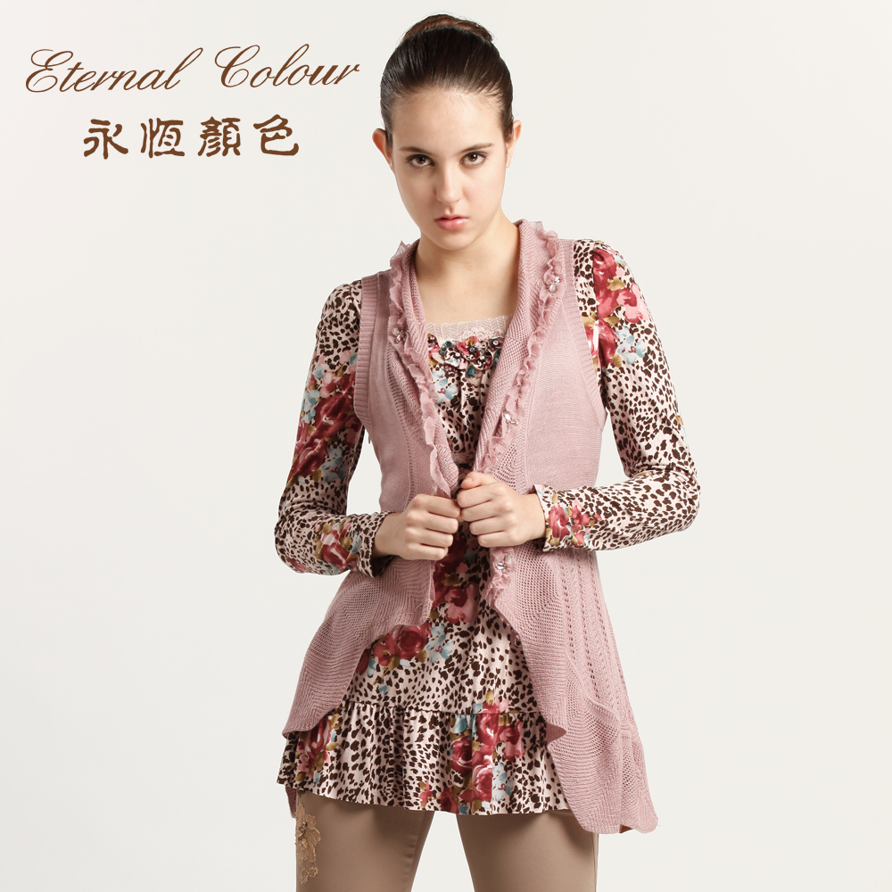 Eternal color women's  winter slim long design sleeveless sweater outerwear e37616