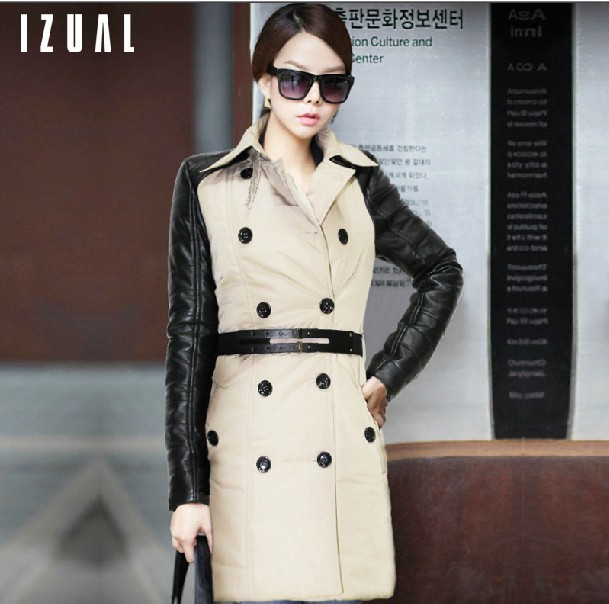 Euramerican style woman of thick cotton-padded clothes coat cotton windbreaker Dust coat