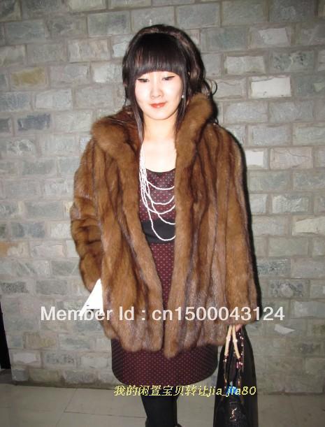 European imports of Russian sable coat long mink coat wear a collar to erect 93 new Clearance