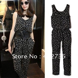 European sexy slim retro zipper jumpsuit