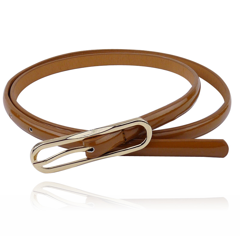 European version of the thin 0558 japanned leather belt strap personalized small strap female fashion belt 8