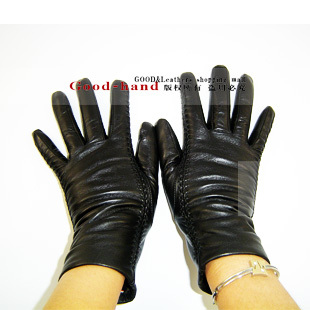 European version of the top leather sheepskin  women's classic leather gloves 2108 black Free Shipping