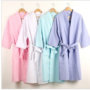 Export ABEL cotton waffle grow four color lovers pajamas household to take bathrobe breathable temperament spring and autumn