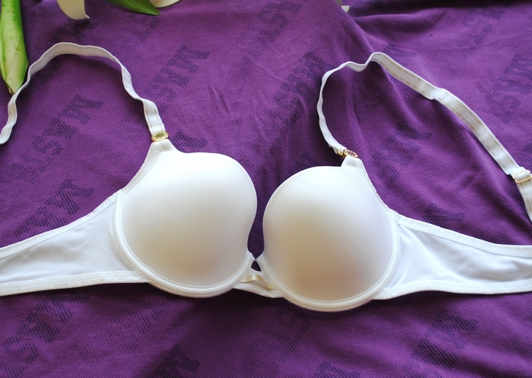 Exquisite luxury brief white glossy sexy bra 70a