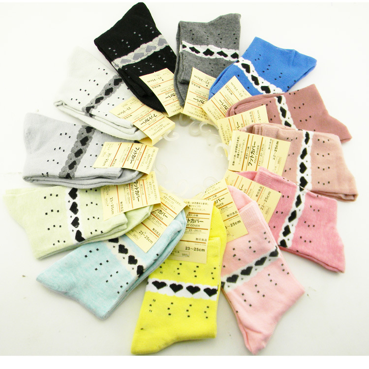 F04406-5 Hot Sale 5 Pairs Sweet Cute Warm Winter Cotton Socks for Women Ladies+free shipping