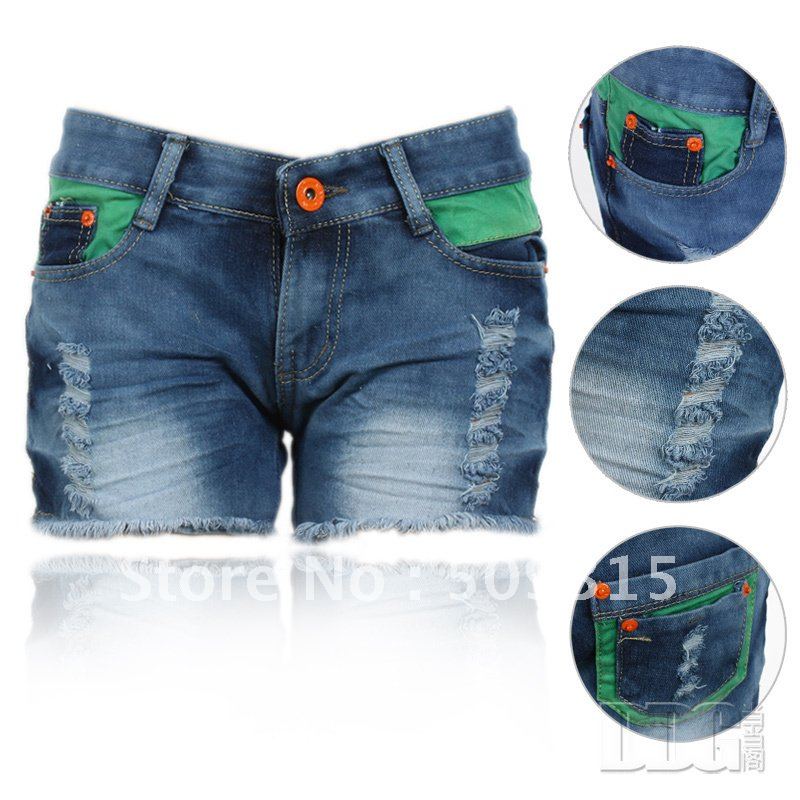 F1097New Arrival Elegant ladies distrressed Denim shorts,Boots pants,casual jeans,jeans shorts,free shipping