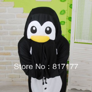 Factory Made New Adult Animal Black Penguin Cosplay Pajamas Sleepwear Costume Unisex Sleepsuit