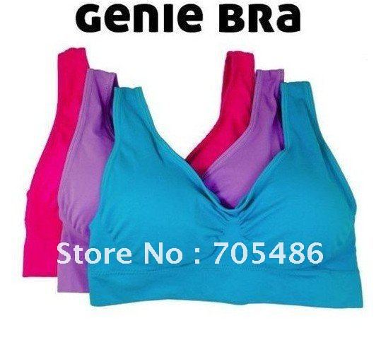 Factory price  3 pcs/set Genie Bra with removable pads Women's Two-double Vest BODY SHAPER Push Up BREAST RHONDA SHEAR