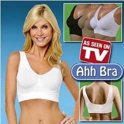 Factory price drop shipping 3pcs/box Genuine Ahh Bra As Seen On TV Rhonda Shear Ahh Seamless belvia bra with color box