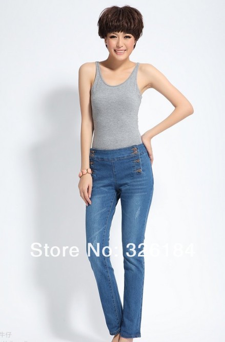 Factory sell Free shipping IFLY 8655CF womens Mid Waist harem Jeans skinny trousers for Women lady Fashion Long PANTS Jeans