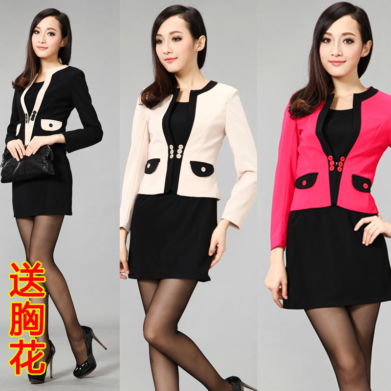 Factory Spring ol work wear women's fashion skirt professional set one-piece dress set work wear + free gift