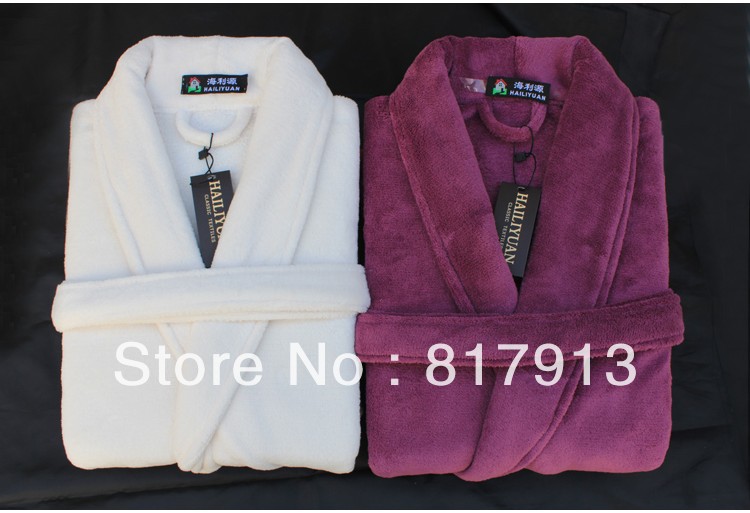 factory supply coral fleece bathrobe in low price