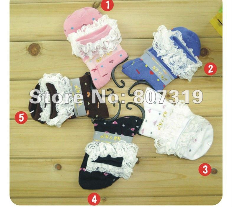 Factory wholesale free shipping women's socks high quality thick women  lady sock cotton knitted ladylace knee/bedsock 20pairs