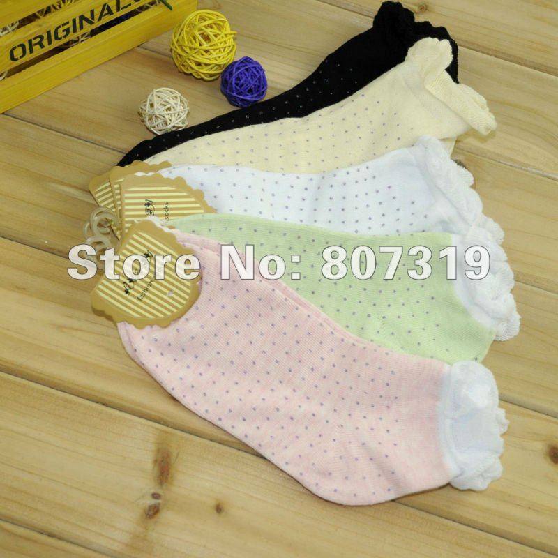 Factory wholesale free shipping women's socks high quality thin women  lady sock cotton knitted ladylace knee/bedsock 20pairs