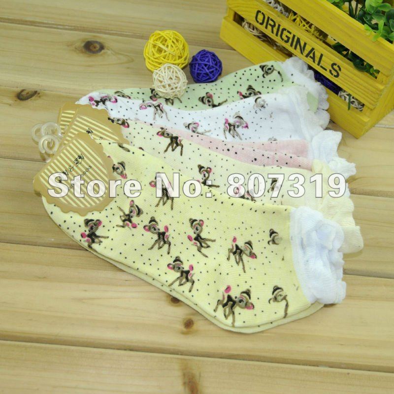 Factory wholesale free shipping women's socks high quality thin women  lady sock cotton knitted ladylace knee/bedsock 20pairs