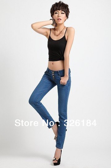 Factory wholesale IFLY 3263J women fashion sexy female Mid Waist harem Jeans skinny trousers lady jeans