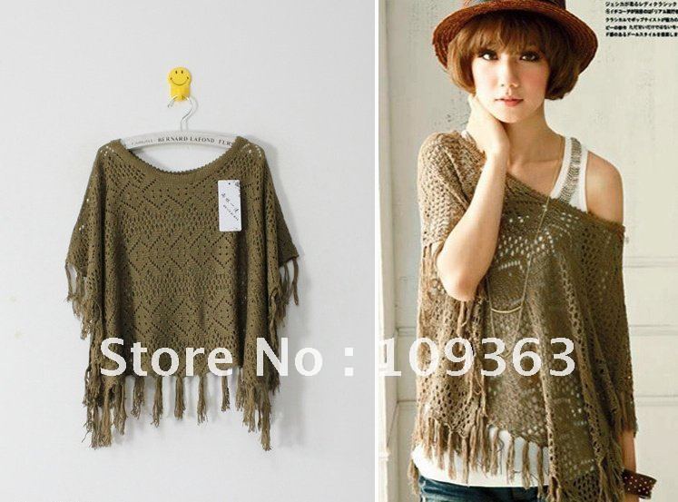 Factory Wholesale,Joker Tassel Ladies' Sweater,Women's Hollow Knitting Pullovers ,Free Shipping QQ7035