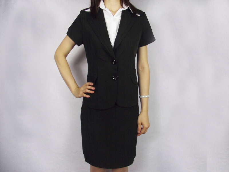 Factory Women's women's ol work wear black work wear formal short-sleeve short skirt set skirt suit + free gift