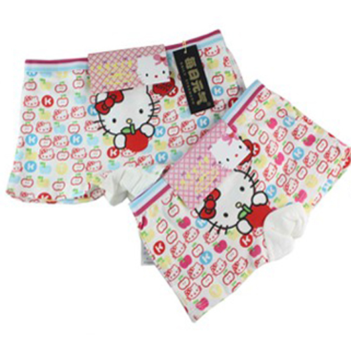 Family fashion child 100% cotton trunk cartoon baby kt cat panties 2