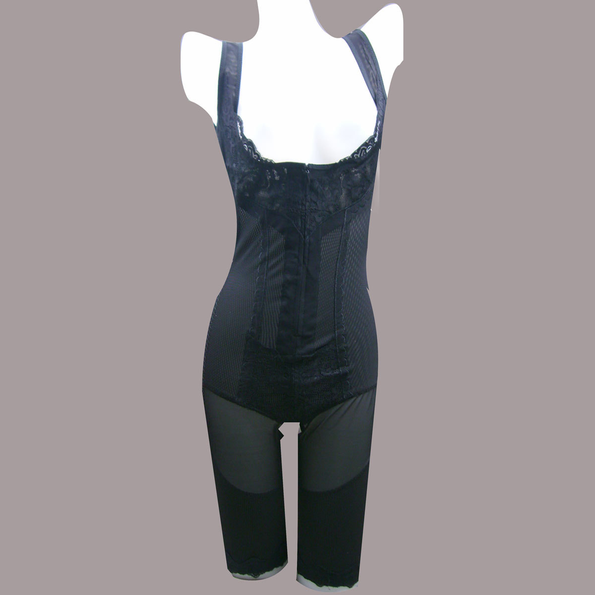 Far infrared slimming slender waist abdomen drawing long front button zipper one piece shaper beauty care clothing