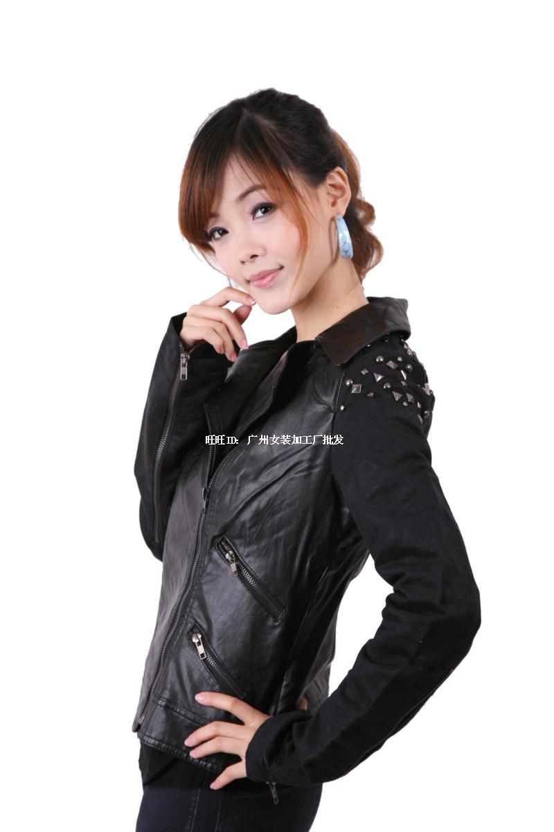 Fashion 2011 autumn short design small leather clothing women's motorcycle jacket short jacket