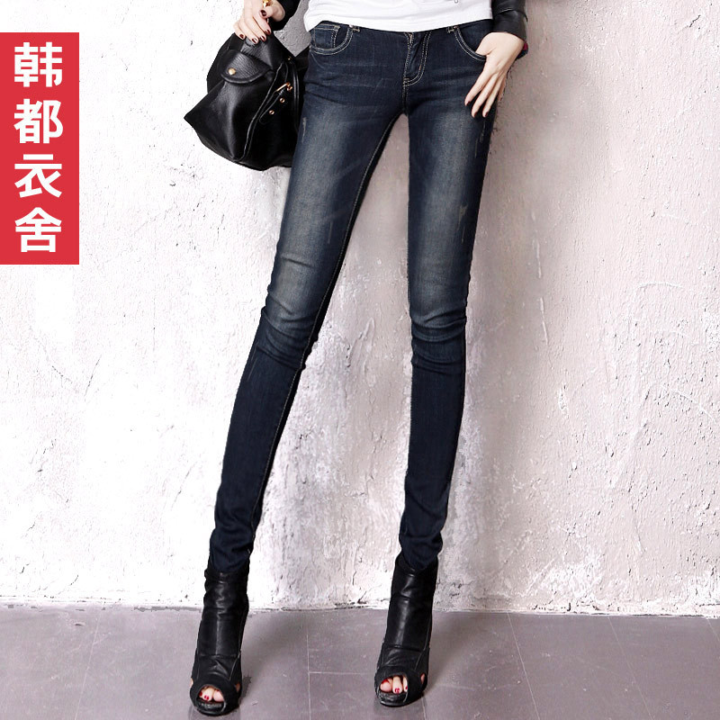 Fashion 2012 autumn new arrival slim pencil female jeans my0100 free shipping