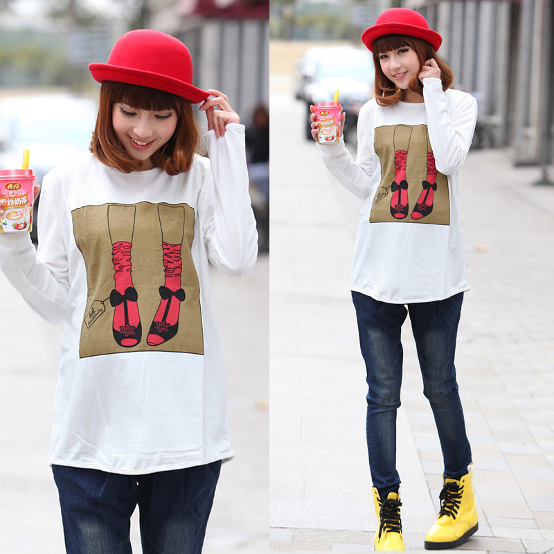 Fashion 2012 maternity clothing maternity clothing Sweets long-sleeve T-shirt