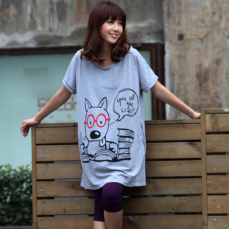 Fashion 2012 summer maternity clothing super dog plus size t-shirt