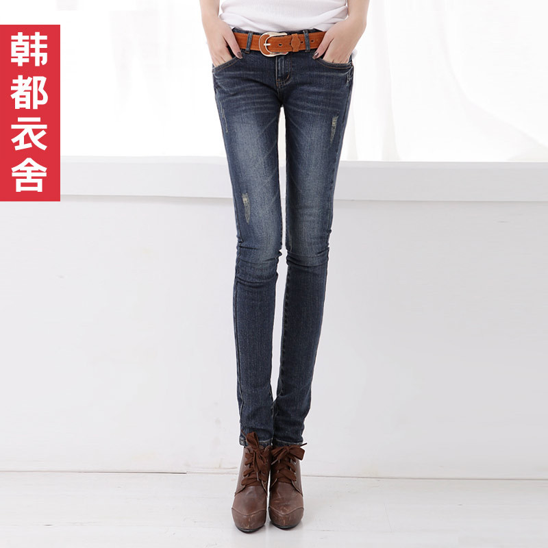 FASHION 2012 wearing white slim pencil female skinny jeans my0011 free shipping