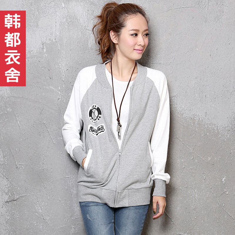 FASHION 2012 women's cardigan color block decoration casual outerwear ld2103 free shipping