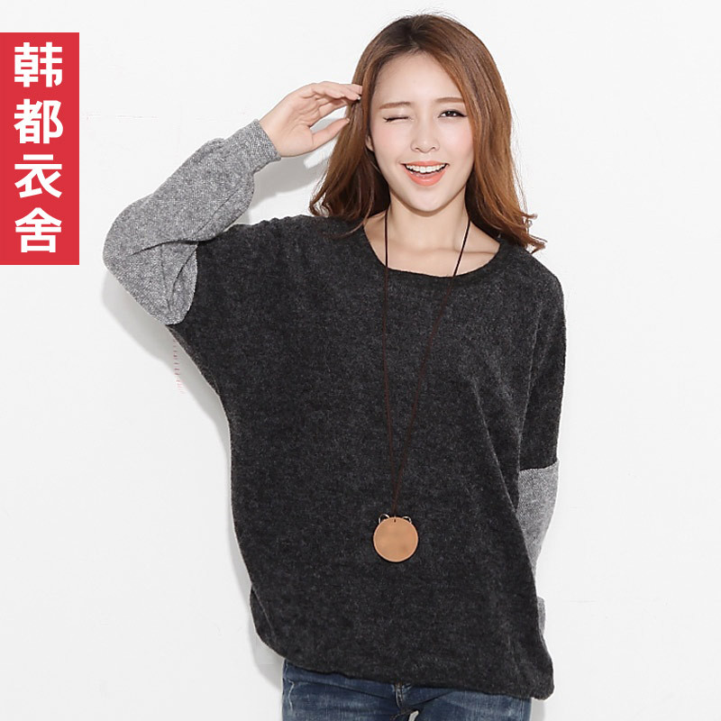 Fashion 2012 women's loose o-neck long-sleeve sweater jh2003 free shipping