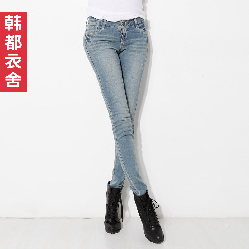 FASHION 2012 women's low-waist water wash skinny jeans nn3169l01 free shipping