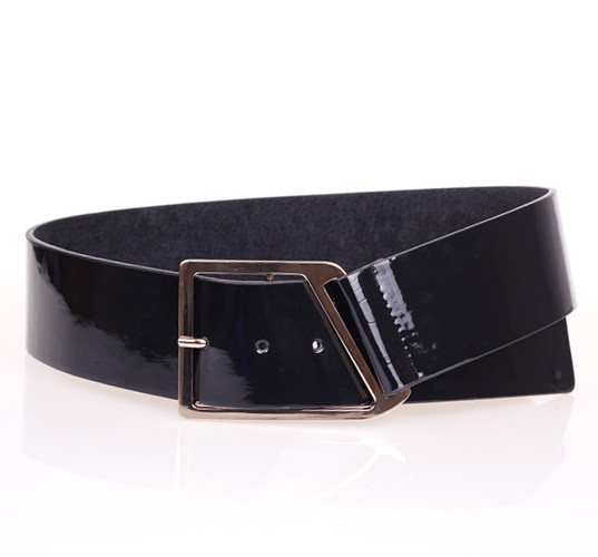 Fashion all-match japanned leather pin buckle women's cummerbund women's fashion black belt ultra wide b5