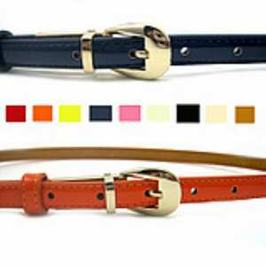 Fashion all-match women's thin belt female japanned leather candy color strap female strap hf8809