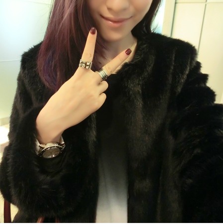 Fashion autumn and winter outerwear female faux slim short jacket g220