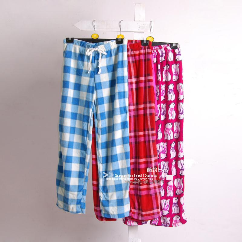 Fashion autumn and winter polar fleece fabric lounge pants trousers women's pajama pants