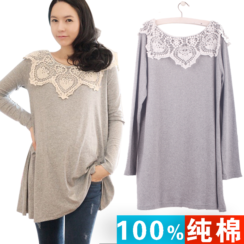 Fashion autumn maternity top long-sleeve maternity t-shirt loose 2012 maternity clothing autumn top