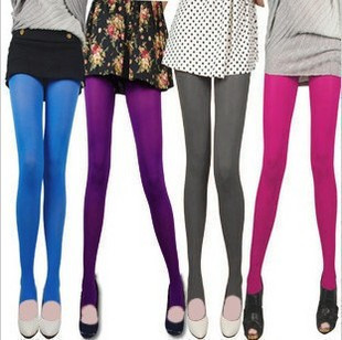 fashion autumn sexy velvet pantyhose 120d candy color thick stockings