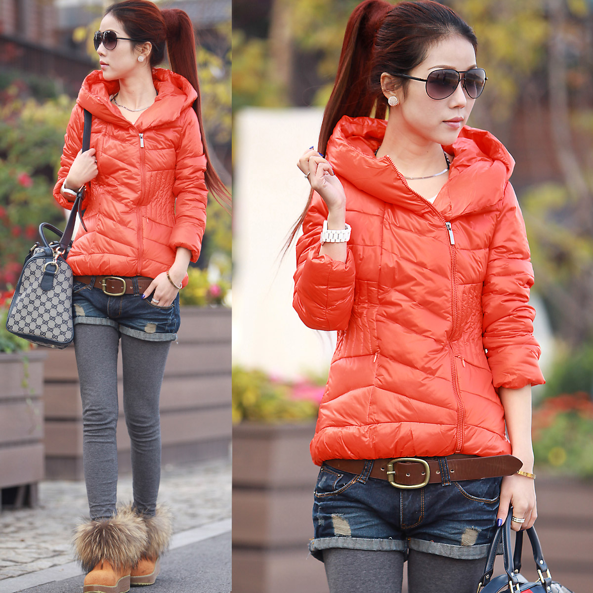 Fashion AYILIAN female winter down coat short design slim down coat women's outerwear