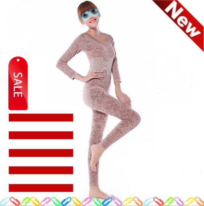 Fashion Bamboo Fiber Seamless Bodybuilding Thermal Underwear Suit,Women Body Shaper Slimming Suit,Free Shipping